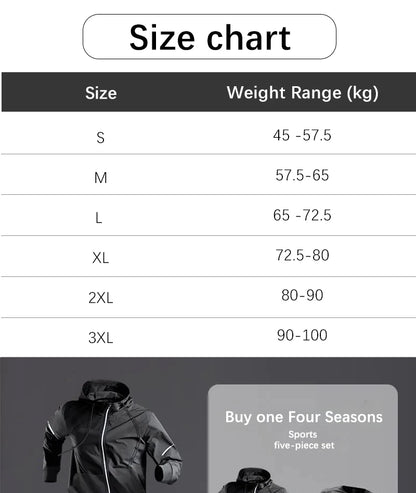 Fashion Breathable Running Sports Suit Men's Fitness Clothes All-Seasons Professional Morning Running Clothes Quick Dry Training.