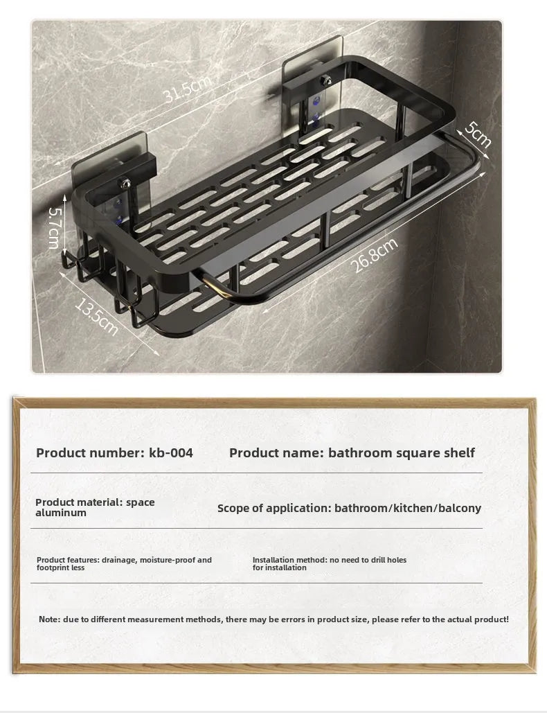 Badezimmerregale, schwarz, rostfrei, Wandmontage, nicht stanzbar, Aufbewahrungsregal, WC, Bad, Waschbecken, Wand-Badezimmerregale