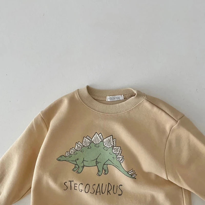 Baby Original Dinosaurier Sweatshirt Strampler 2022 Koreanische Herbst Baby Bodys Kleinkind Ein Stück Kleinkind Jungen Bodys Mädchen Outfits.