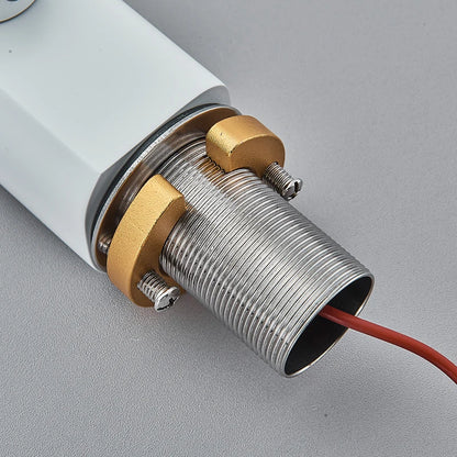 Touchless Sensor Basin Faucet Smart Digital Display Bathroom Sink Faucet Grey Sense Hot Cold Water Mixer Tap Battery Power