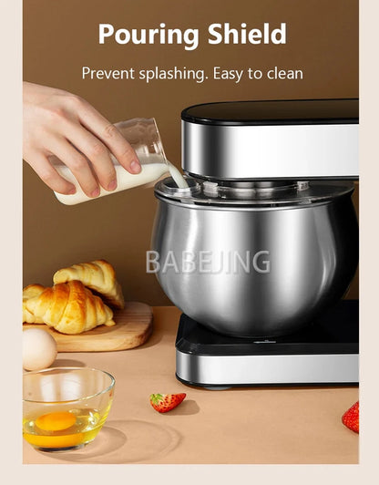BABEJING New Hot Selling 1200w Kitchen Mixer, Electric Stainless Steel Filling Mixer, Kneading Machine.