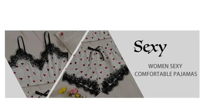 2PCS Pyjama Anzug Frauen Mode V-ausschnitt Stretch Satin Spitze Sexy Dessous Bowknot Pyjamas Schlaf Shorts Set Nachtwäsche Sling Set neue.