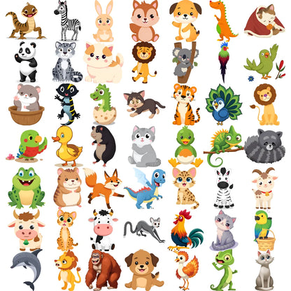 54 stücke Temporäre Tattoo Drachen Cartoon Panda Pfau Wasserdicht langlebige Körper Aufkleber Chamäleon Für Arme Wangen Mädchen.