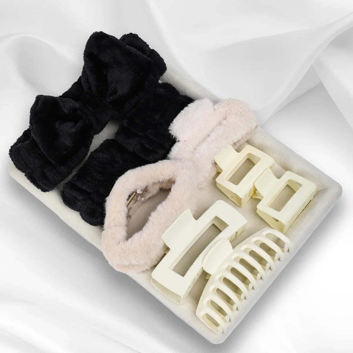 58-Piece Hair Accessories Set Butterfly End Hair Ties Shark Clip Flower Hair Grips Hair Bands Hair Accessories for Women Girls