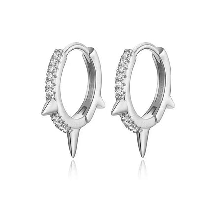 Silver Gold Color Hoop Earring Trendy Punk Hip Hop Rivet Ear Rings for Women Gothic Party Jewelry Pendientes Orecchini 2025.