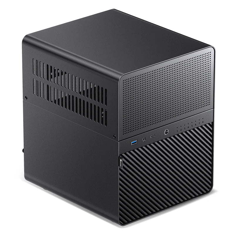 JONSBO N3 NAS Mini Case All-In-One Aluminum ITX Chassis 8 Hard Disk Location Support 130mm CPU Cooler 250mm Graphics Card