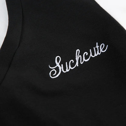 Fashionable and minimalist college style contrasting color lapel fake two piece T-shirt versatile short sleeved top