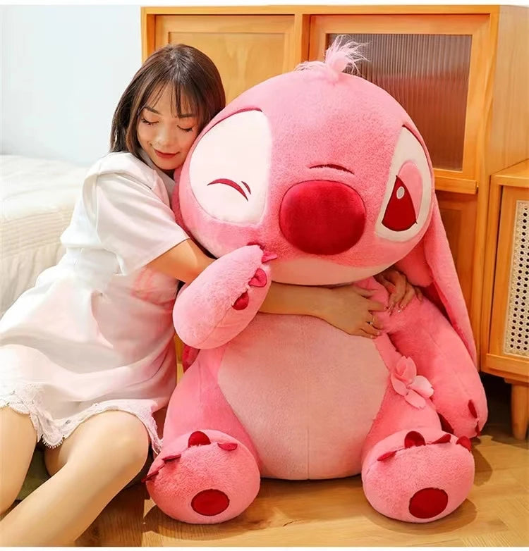 30-90CM New Disney Lilo & Stitch Sakura Doll Cartoon Angel Plush Toy Cute Anime Soft Stuffed Kawaii Children's Birthday Gift