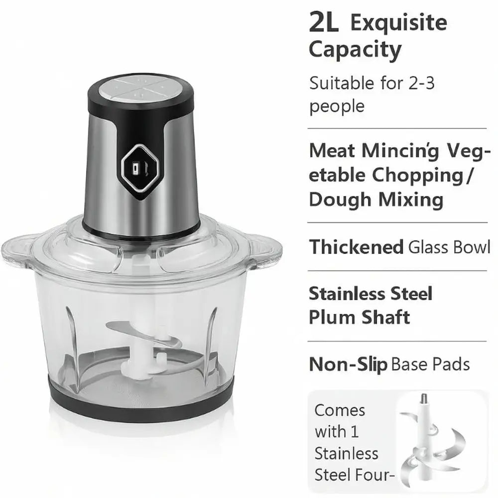 Multifunctional meat grinder 5L 500W stainless steel, kitchen machine, Shredder, 4-step, minced meat/vegetables/Dough.