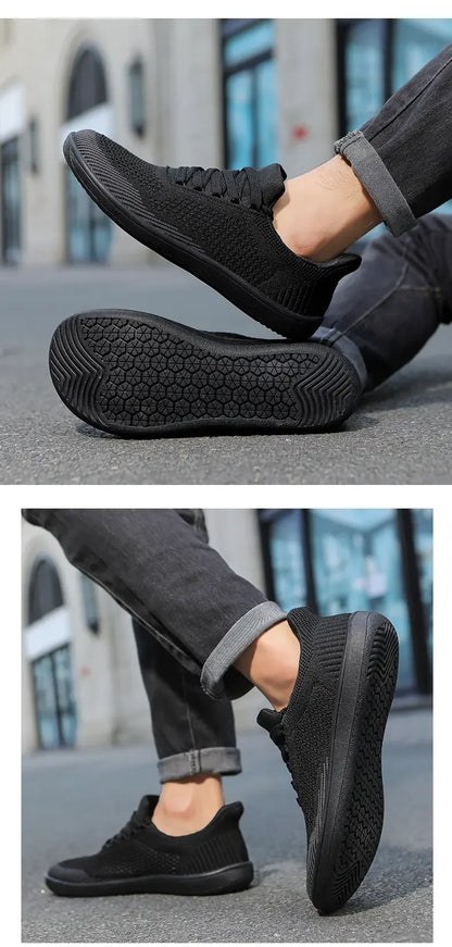 Sommer Breite Schuhe Männer Barfuß Breite Kappe Weichen Sohlen Outdoor Jogging Lace Up Casual Sneaker Atmungsaktive Laufschuhe Tenis Jeans