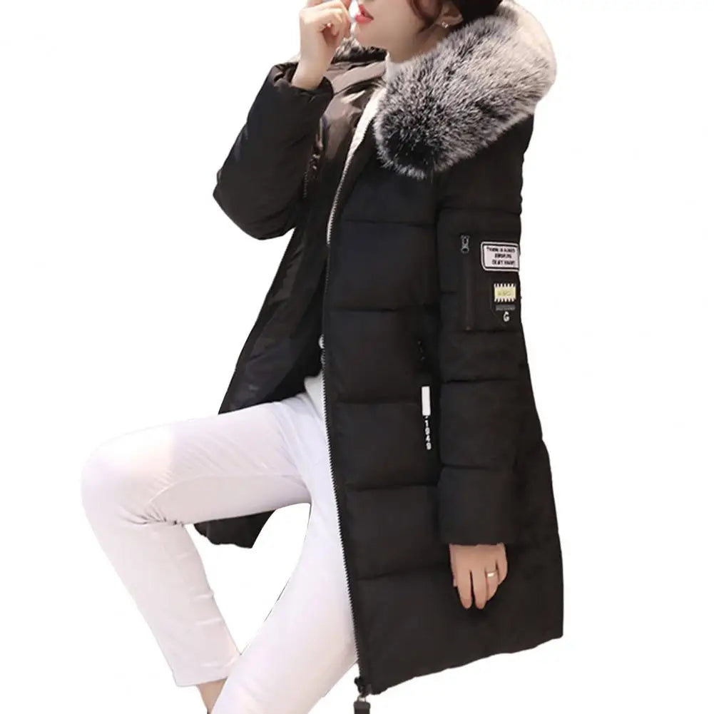 Frauen Winter Jacken Unten Baumwolle Mit Kapuze Tops Große Größe Parkas Mujer Mäntel Langen Mantel Mode Weibliche Pelz Kragen Outfits Neue Jahr.