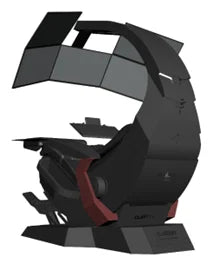 Manticore Zero Gravity Liegestuhl aus echtem Leder, Cockpit-Option, Memory-Schaum mit Massageunterstützung, mehrere Monitore