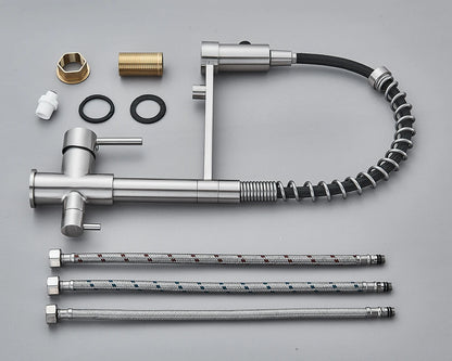 Black Filtered Kitchen Water Filter Kitchen Faucets Dual Spout Filter Faucet Mixer Water Purification Water Crane For Kitchen