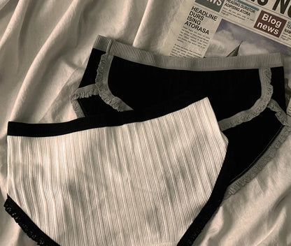 3Pcs/Set Cotton Panties Mid-Waist Women's Underwear Female Breathable Underpants Girls Solid Color Briefs Short Sexy Lingerie.