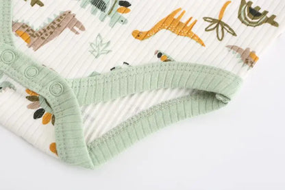 Kiddiezoom 5 Teile/los Vier Jahreszeiten Mode Cartoon Kurzarm Baby Junge Mädchen Bodys Weiche Unisex Neugeborenen Onesies Kleidung.