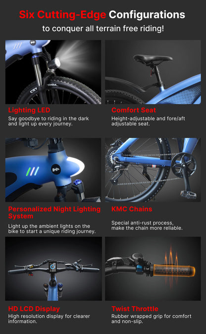 HX Q5 Ebikes 2000W Adults Electric Bike Bicycle 2000W 48V 20AH 27.5 Inch Off-Road Tire Electric E Bikes Mountain Ebike.