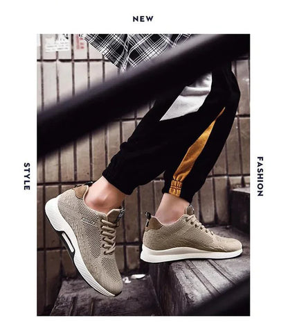 Männer Turnschuhe Aufzug Schuhe Versteckte Heels Atmungsaktive Erhöhung Schuhe für Männer Erhöhen Einlegesohle 6CM Sport Casual Höhe Schuhe.