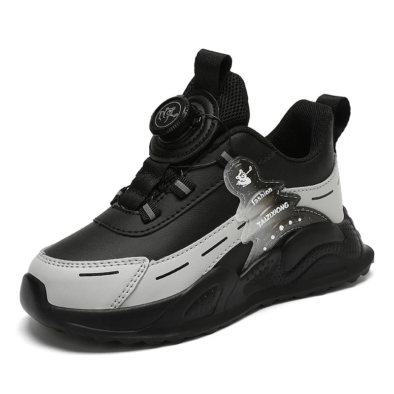 Fashion Children Shoes Boy Sneaker Non-slip School Casual Walking Shoes Leather Tennis Sport Shoes for Kids Girls 5 To 16 Years.