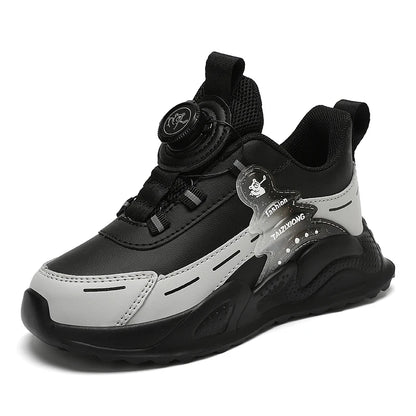 Fashion Children Shoes Boy Sneaker Non-slip School Casual Walking Shoes Leather Tennis Sport Shoes for Kids Girls 5 To 16 Years.