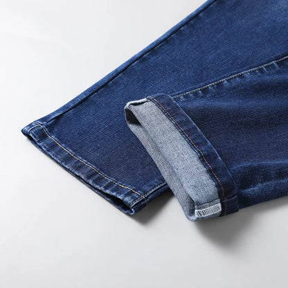 Baumwolle Herren Jeans Denim Hosen Marke Klassische Kleidung Overalls Gerade Hosen für Männer Schwarz Oversize Große Größe 35 40 42 44 46.