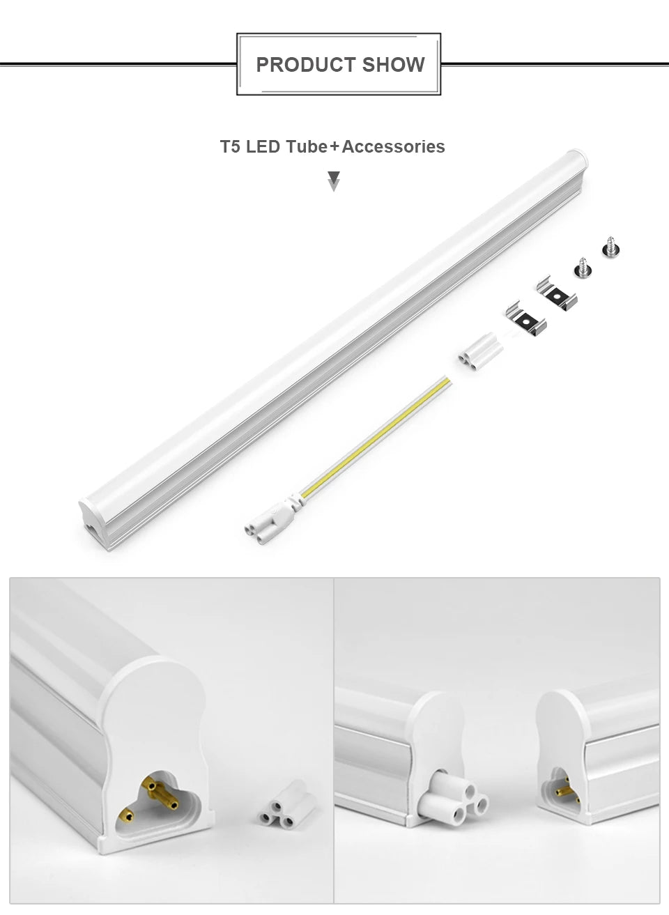 1 Piece LED Tute T5 tubo 3000K 4000K 6500K Garage Light Shop Ceiling Lighting for Workshop Tube LED Lamp 50cm 15W AC90-260V 220V.