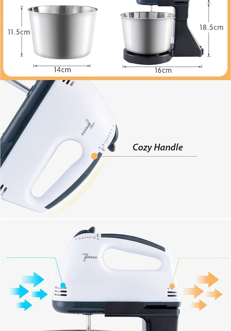 110V/220V Stand Food Mixers Kitchen Electric Food Blender Desktop Egg Whisk Cream Cake Dough Kneader Milk Frother Food Processor.