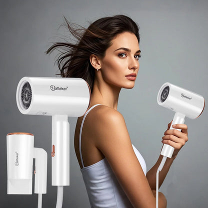 Hatteker 3-level Folding Hairdryer 2600W Hot Air Anion Hair Care for Home Travel Hair Dryer Dormitory Blow Drier 220V-240V EU