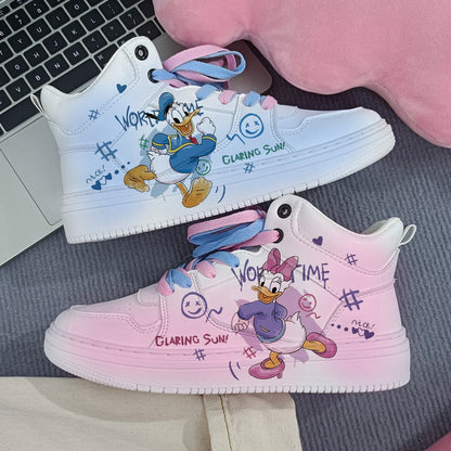 New Disney cartoon girls Daisy Donald Duck princess cute Casual shoes non-slip soft bottom sports shoes for girl gift.