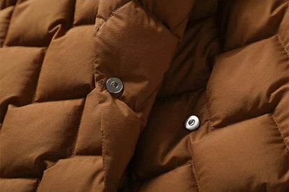 Leichte Daunen jacke mit Gürtel Frauen eleganter Krawatten gürtel lange Baumwolle weiße Ente Daunen Parka weibliche Damen Jacken Winter neu 2024.