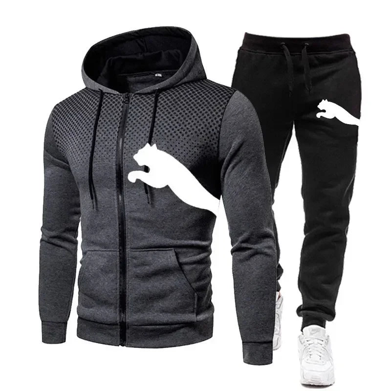 2025 Men's Autumn/Winter Hoodie Set, men's fashion autumn/winter designer clothing, hoodie + long pants set, jogging sportswear.