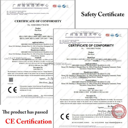 Professional Super Hair Dryer Personal Hair Care Styling Negative ion Salon Tool Constant Anion Electric Leafless Hair Dryers.