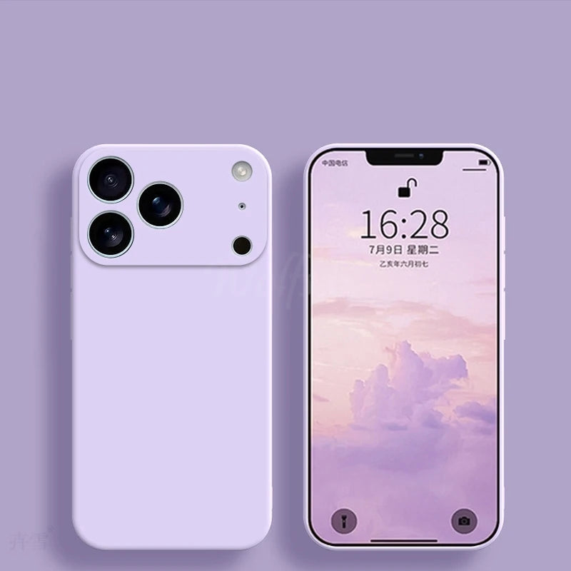 For iPhone 17 Pro Case Liquid Silicone Plain Rubber TPU Case For iPhone 17 Pro Cover Protector For iPhone 17 Air Pro Max Case