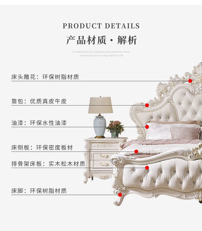 Gold Luxus gestepptes Doppelbett Holz Vintage weiche Einzelkopfteile Doppelbett Erwachsene Zuhause Camas De Dormitorio Möbel