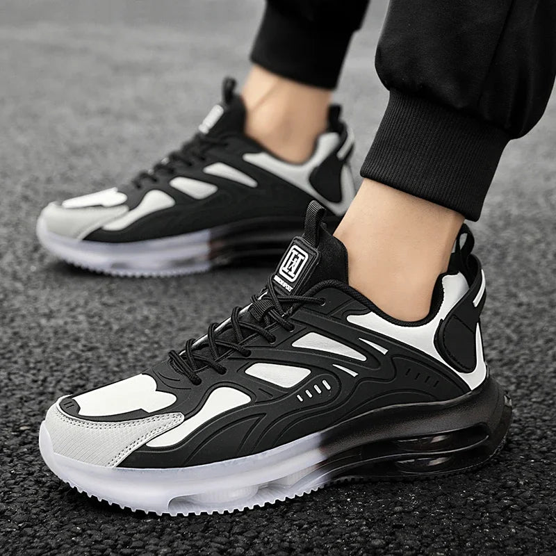 Mens Leather Sneakers Casual Walking Shoes Size 46 Male Running Outdoor Sports Lightweight Comfortable Athletic Training Jogging.