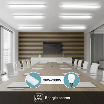 120cm LED Wet Room Light, 36W 4000K Neutral White, IP65 Waterproof Tube for Garage, Cellar, Workshop, Office, Bathroom.