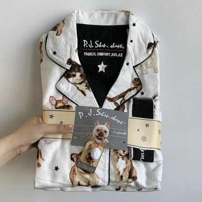 Matching Pajamas 2 Piece Set Women Pj Sets Women 2 Piece Set Outfit 100% Cotton Pajamas for Women Loungwear Set Loose Sleepwear.