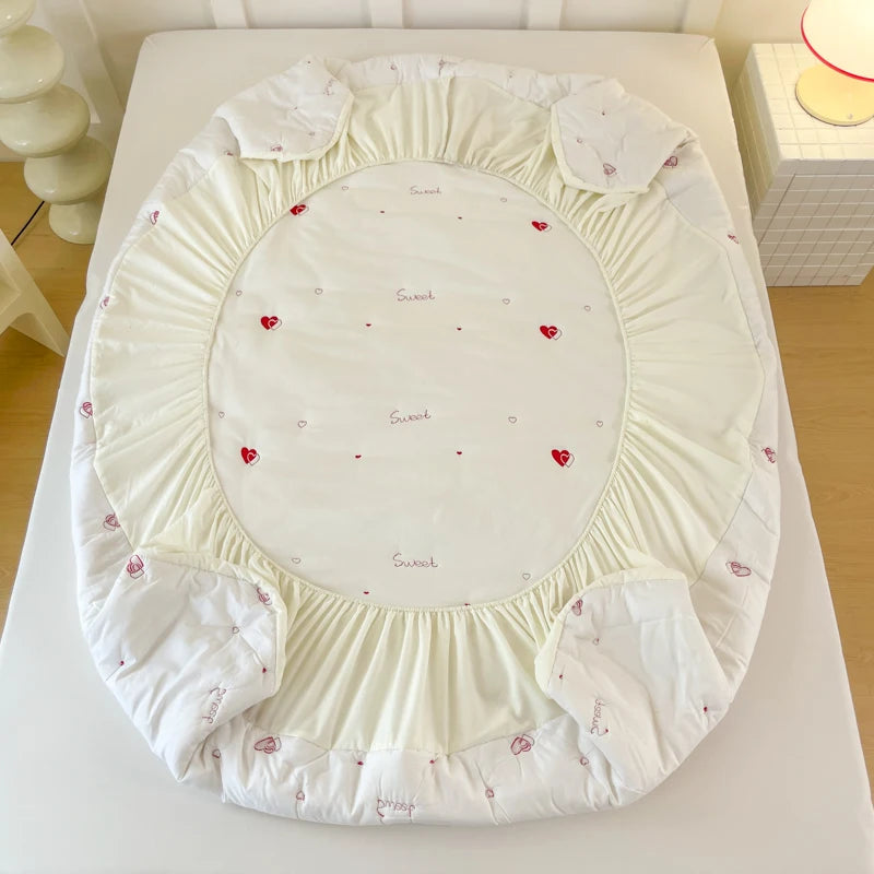 Thicken Bedspread Elastic Bed Cover Simple Style Bed Linen Queen/King Size Mattress Covers 매트리스 커버	 (No Pillowcase).