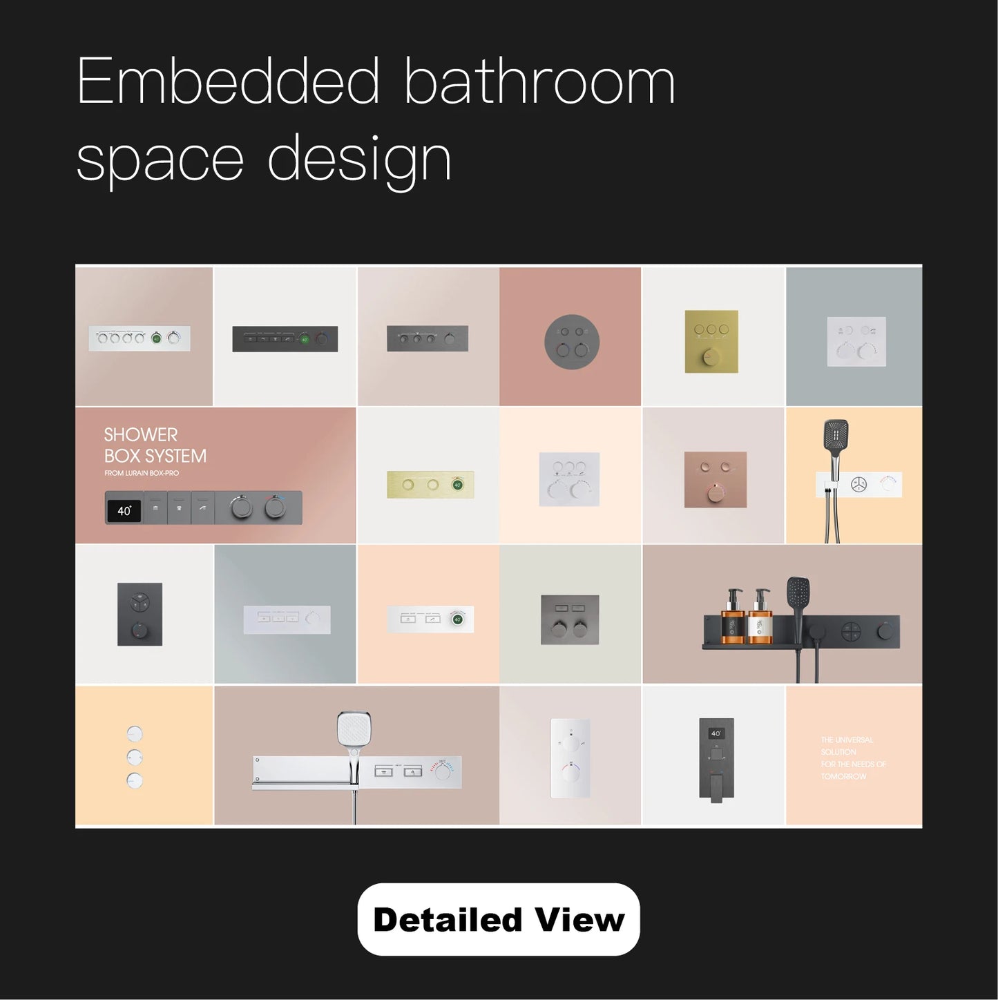 Luxuriöser Badezimmer-Wasserhahn aus gebürstetem Goldmessing im Deckendesign mit doppelter Steuerung von Hot & Cold-Waschtischarmaturen. Einfacher und anpassbarer Wasserhahn