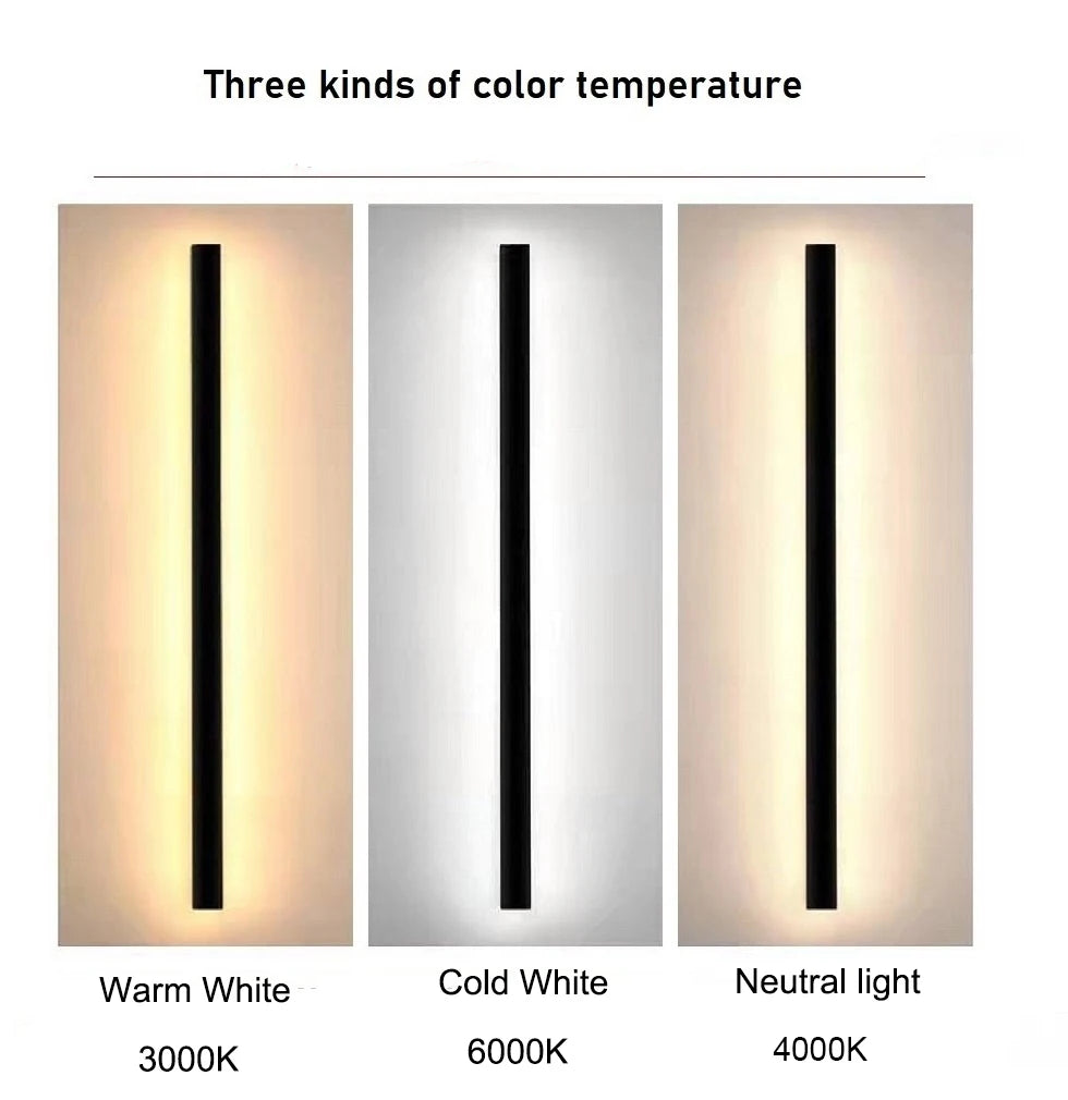 LED-Außenwandleuchte, modern, wasserdicht, IP65, Villa, Veranda, Garten, Terrasse, Exterio, Wandleuchte, regenfest, vor der Garagentorlampe.