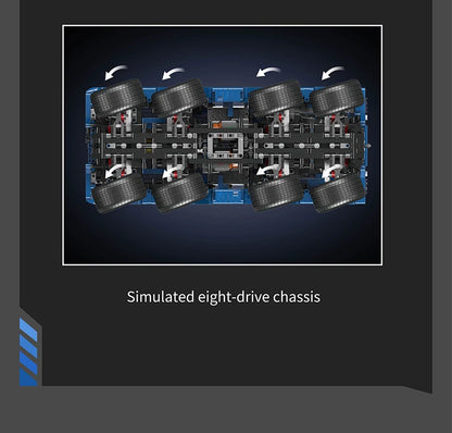 Mould King 13088 13089 Technical Car Toys The RC Avtoros Shaman 8x8 Building Block Assembly Car Brick Set Kids Christmas Gift.