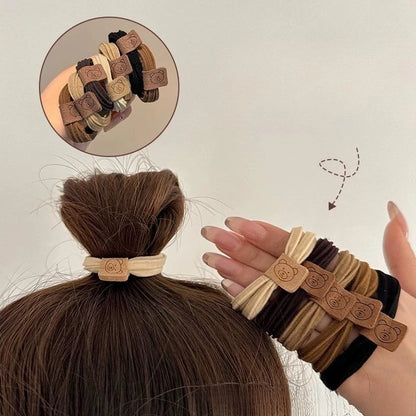 136Pcs Girls Fashion Hair Tie Set Ladies' Cute Bow Hair Tie Multi Functional Durable Hair Accessory.