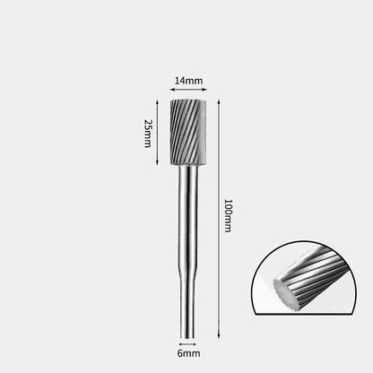 Hartmetallfräser, Wolframstahl-Schleifkopf, zylindrisch 6 mm, AE AX AX Metallfräser