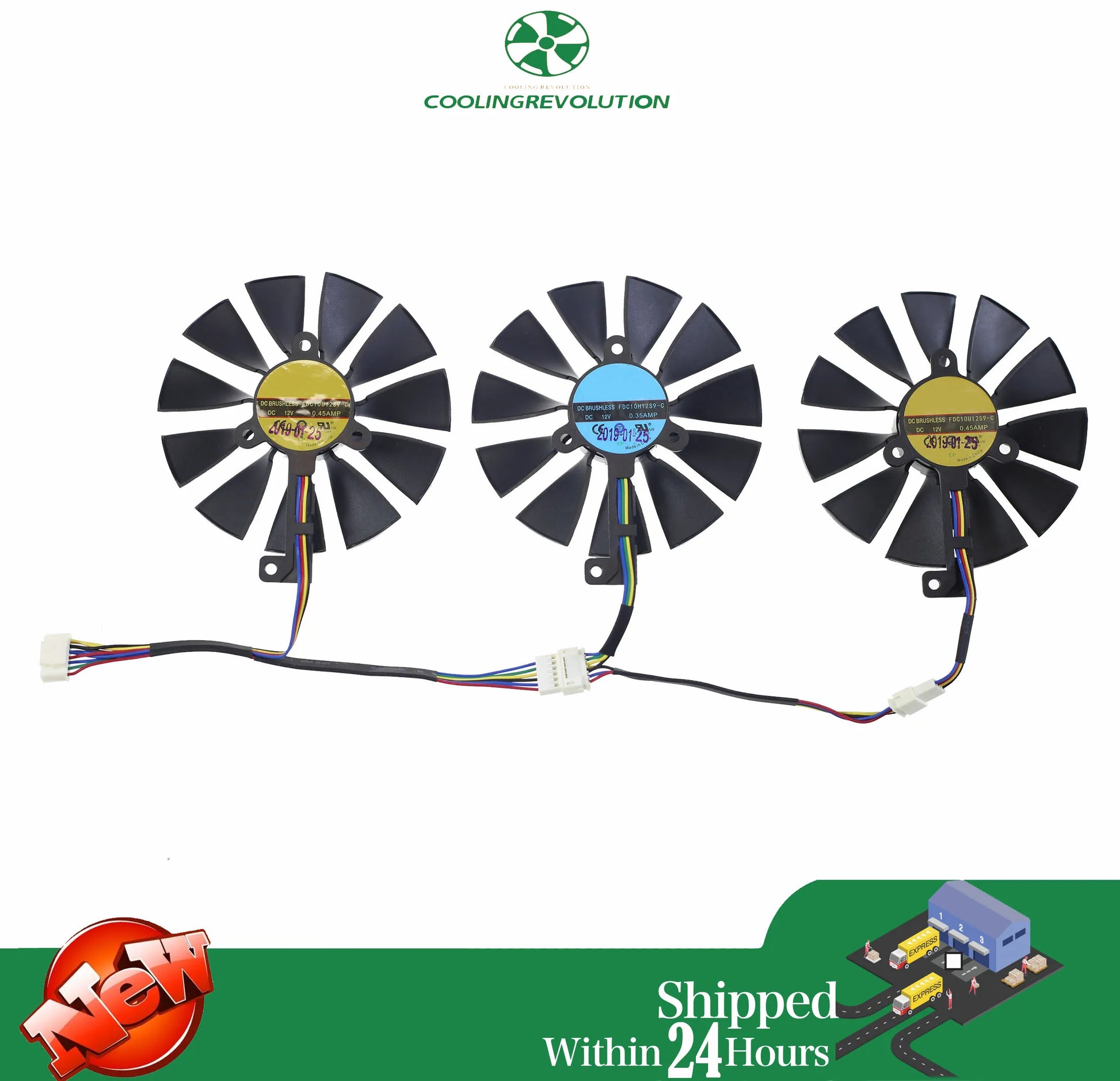 FDC10U12S9-C FDC10H12S9C size 87mm 3holes For ASUS ROG STRIX RTX 2070 O8G GAMING Graphic Card Cooling Fan.