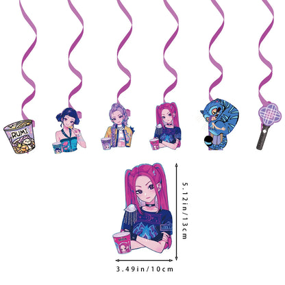 K Pop Dämonenjäger Party Ballon Kind Mädchen Alles Gute zum Geburtstag Party Dekoration Set 1-9. Nummer Ballon Banner Hintergrund Babyparty.