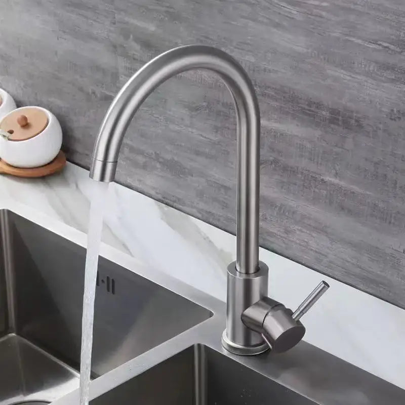 Black Kitchen Faucet Stainless Steel Kitchen Mixer Single Handle Single Hole Kitchen Faucet Brushed Nickle Mixer Sink Tap