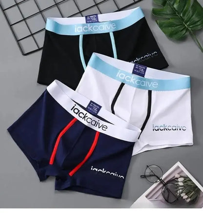 3Pcs Männliche Höschen Baumwolle männer Unterwäsche Boxer Atmungsaktiv Mann Boxer Gedruckt Unterhose Bequeme Shorts Männer Unterwäsche M-3XL