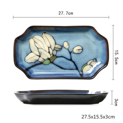 Ceramic Dinner Plate Service Dish Cake Dish Western Steak Steak Disc Salad Bowl Kitchen Board Wedding Kitchen Supplies Beautiful.