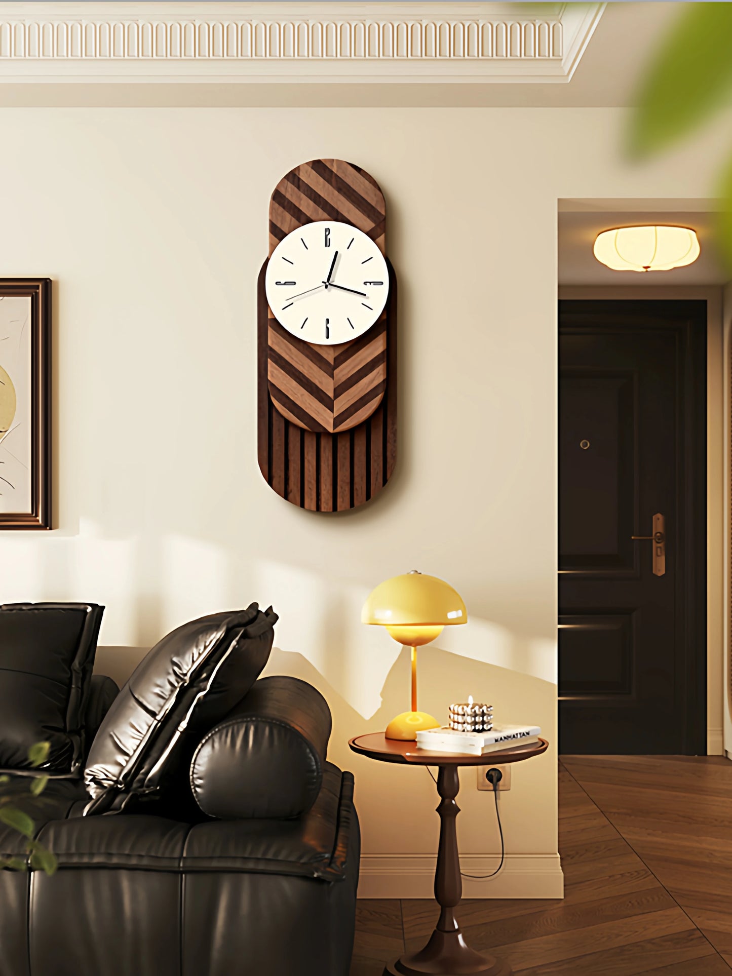 2026 Retro-Kunst-Wanduhr für Wohnzimmer, Zuhause, 2025, neue leichte Luxus-High-End-Uhr, geräuschlose Wanduhr