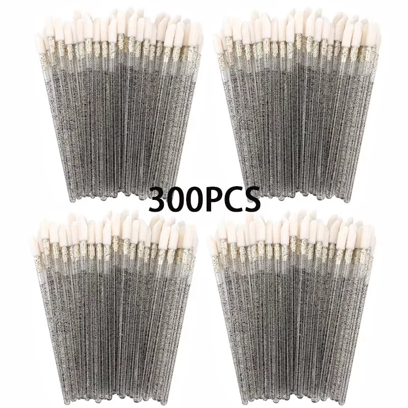 100/200pcs Lip Wands Applicators Disposable Lip Brushes Lipstick Brush Mascara Applicator Gloss Wands Eyelash Extension Tool.