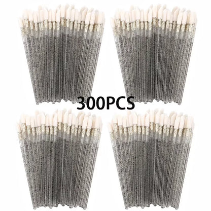 100/200pcs Lip Wands Applicators Disposable Lip Brushes Lipstick Brush Mascara Applicator Gloss Wands Eyelash Extension Tool.